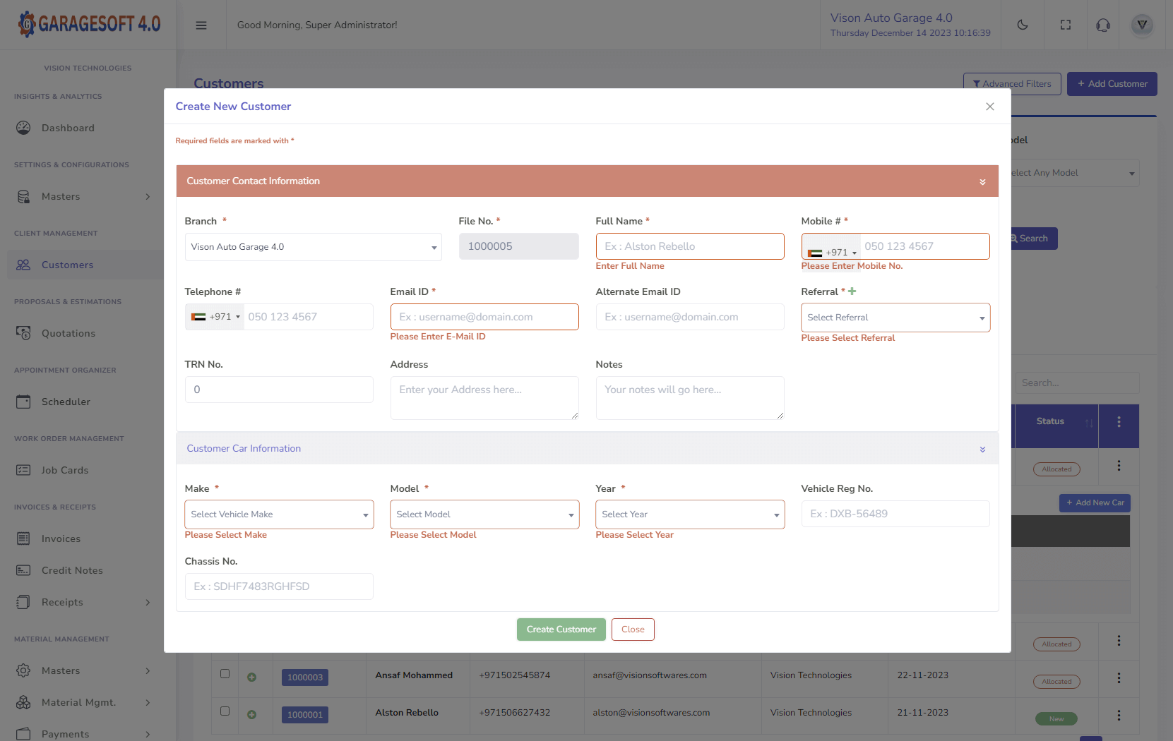 GarageSoft 4.0 Screenshot
